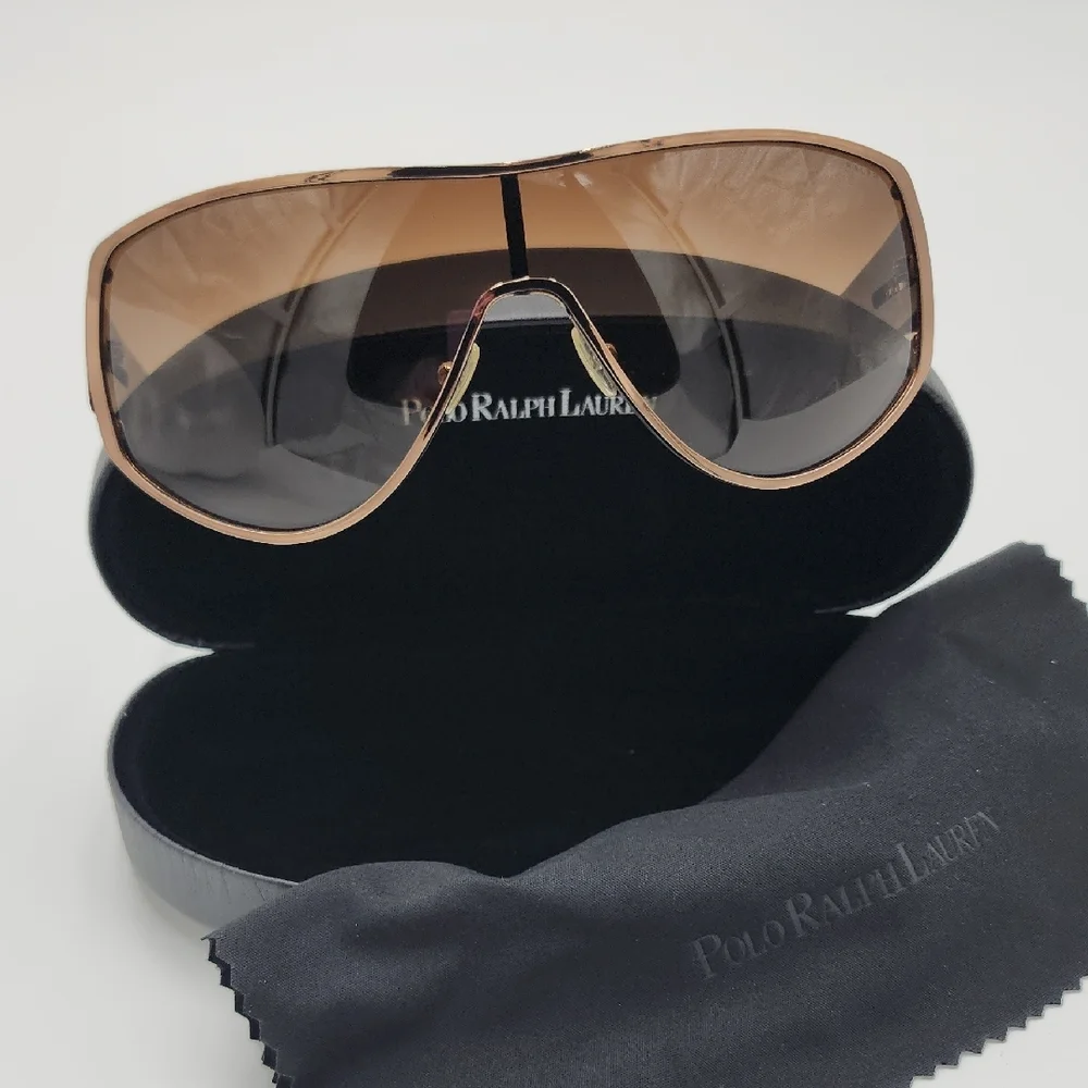Polo by Ralph Lauren Brown Sunglasses With Case‎ And Cleaning Cloth